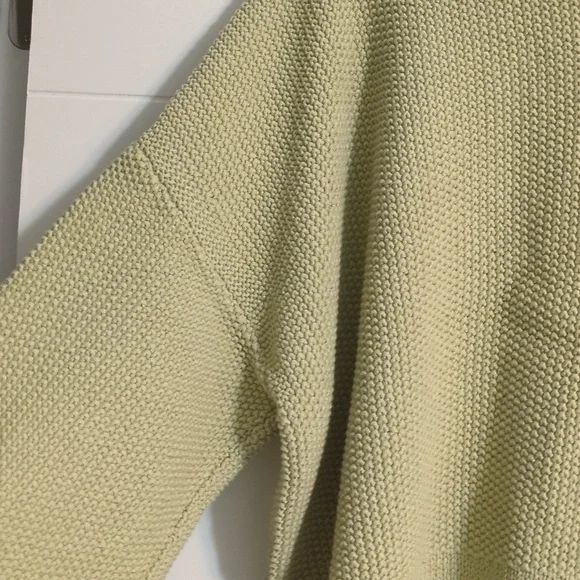 Poetry Sage Green Crew Neck Chuncky Boho Minimalist Sweater Pullover Largenlook - Picture 3 of 6